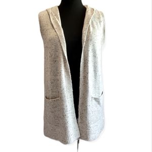 Sleeveless Oversized Hooded Grandpa Cardigan Sweater - Like New!